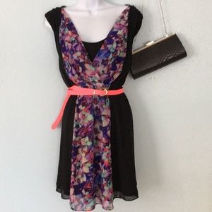 Black Floral print dress